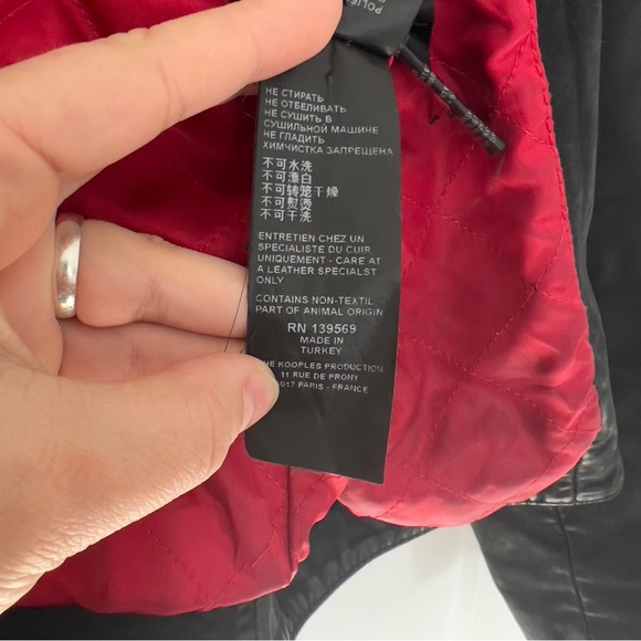 The Kooples black leather jacket - Picture 10 of 15